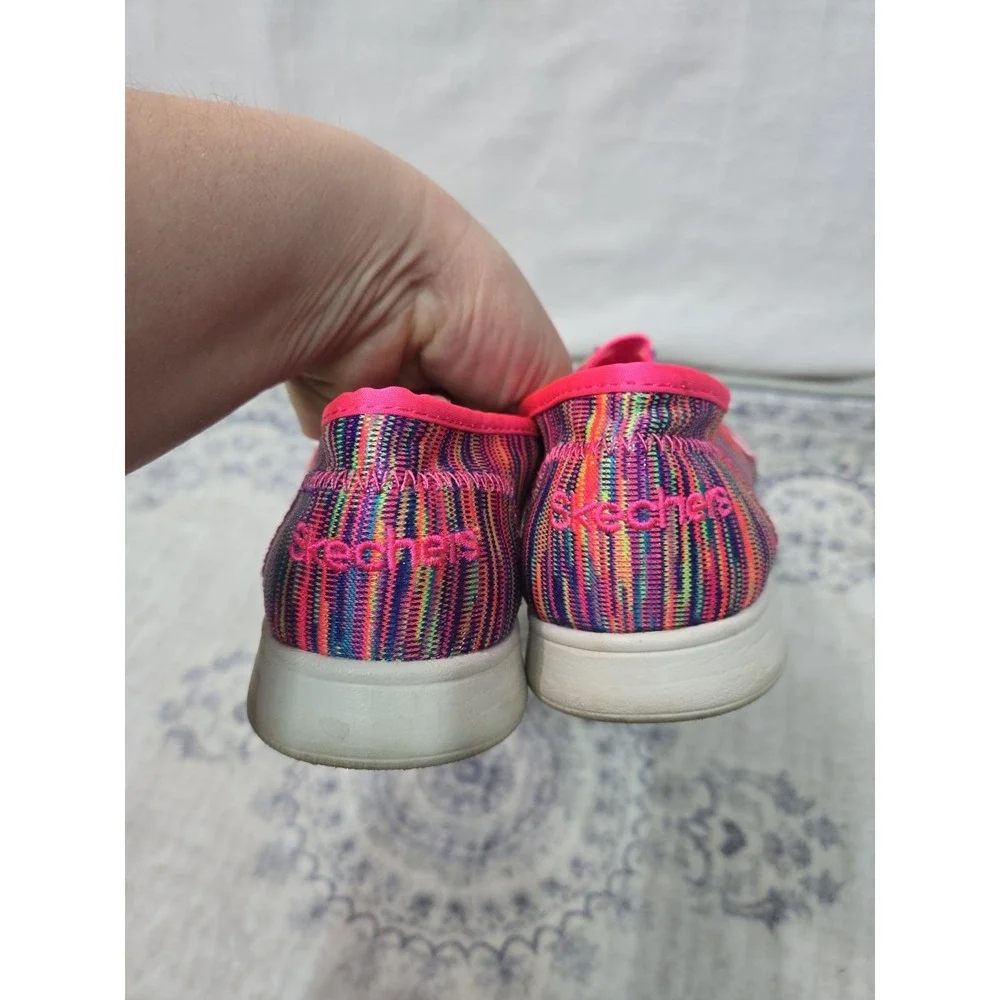 Skechers Pureflex Girls Slip-On Sneakers Pink Multicolor Kids Size 6 85646L